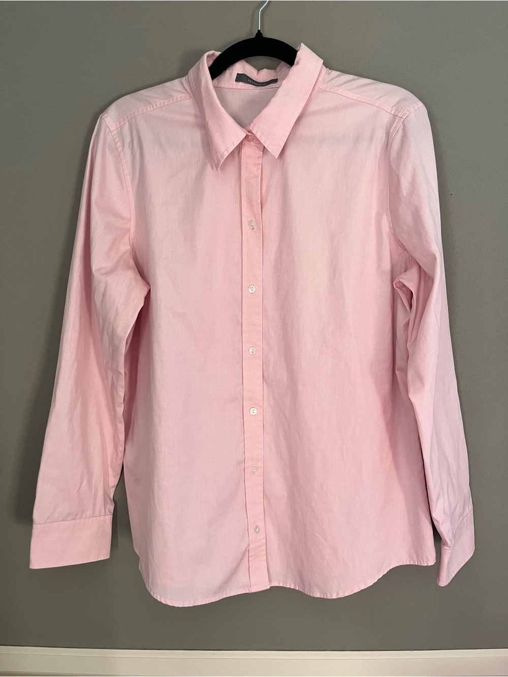 Liz Claiborne Light Pink Oxford Button-Down Shirt Career Office Preppy Top Twee